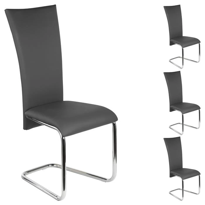 Schwingstuhl ANNETTE Im 4er Set In Grau 1 Schwingstuhl ANNETTE Im 4er Set In Grau