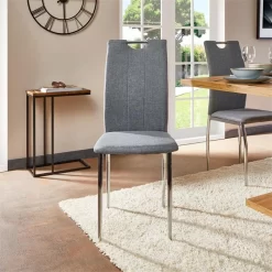 Esszimmerstuhl APOLLO, Set Mit 4 Stühlen Stoff In Grau -Berühmt Möbel 12274 A0 2N