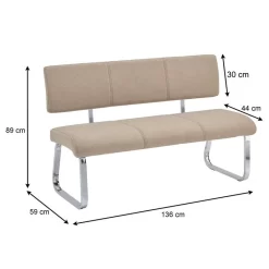 Esszimmerbank VILAS Stoffbezug In Beige 11 Esszimmerbank VILAS Stoffbezug In Beige -Berühmt Möbel 12376 5 N