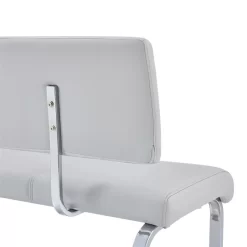 Esszimmerbank VILAS Kunstlederbezug In Hellgrau -Berühmt Möbel 12377 3