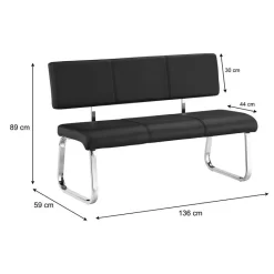 Esszimmerbank Essbank VILAS Schwarz -Berühmt Möbel 12380 4