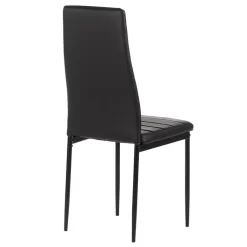 Esszimmerstuhl NATHALIEim 4er Set In Schwarz/schwarz -Berühmt Möbel 12550 2 N1