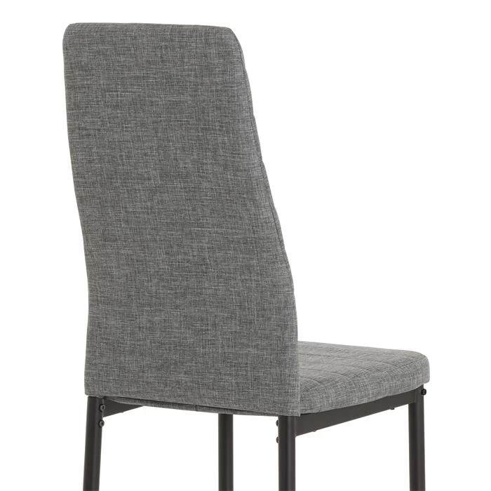 Esszimmerstuhl NATHALIE Im 4er Set In Grau Mit Stoffbezug 4 Esszimmerstuhl NATHALIE Im 4er Set In Grau Mit Stoffbezug – Bild 4