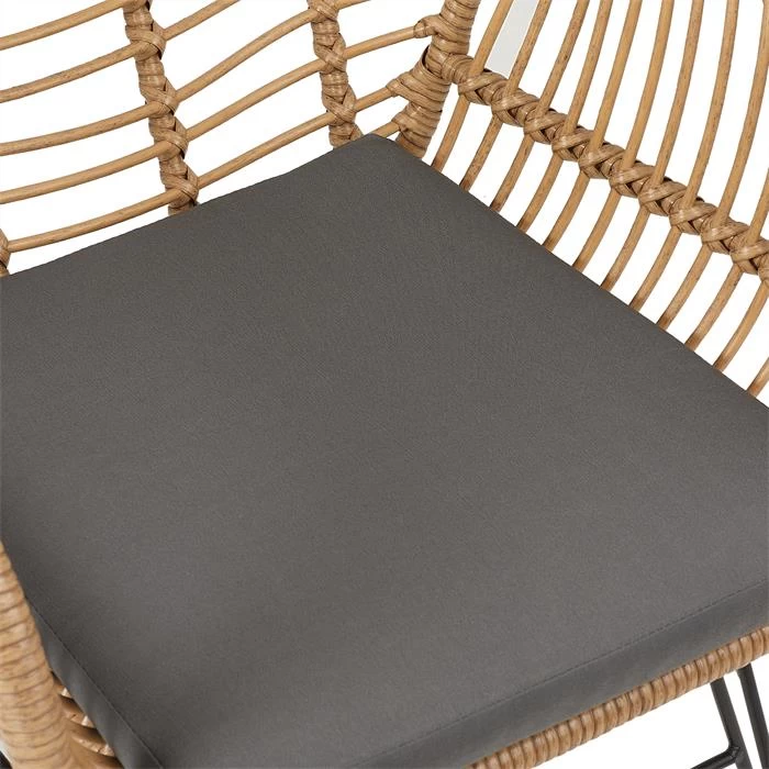 Gartenstuhl PARAMO Aus Polyrattan Mit Sitzkissen Im 2er Set 5 Gartenstuhl PARAMO Aus Polyrattan Mit Sitzkissen Im 2er Set – Bild 5