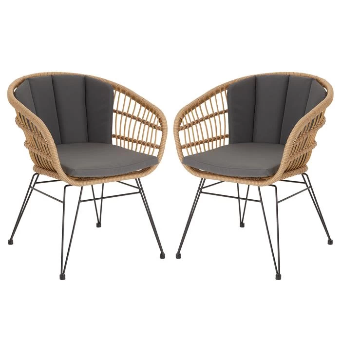 Esszimmerstuhl Gartenstuhl COSTA Im 2er Pack Mit Rattan 1 Esszimmerstuhl Gartenstuhl COSTA Im 2er Pack Mit Rattan