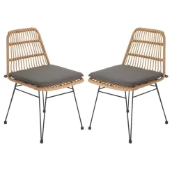 Esszimmerstuhl Gartenstuhl ENJOY Im 2er Set Mit Flechtrattan