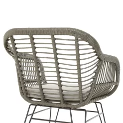 Gartenstuhl PARAMO 2er Set, Polyrattan Geflecht In Grau -Berühmt Möbel 12670 5