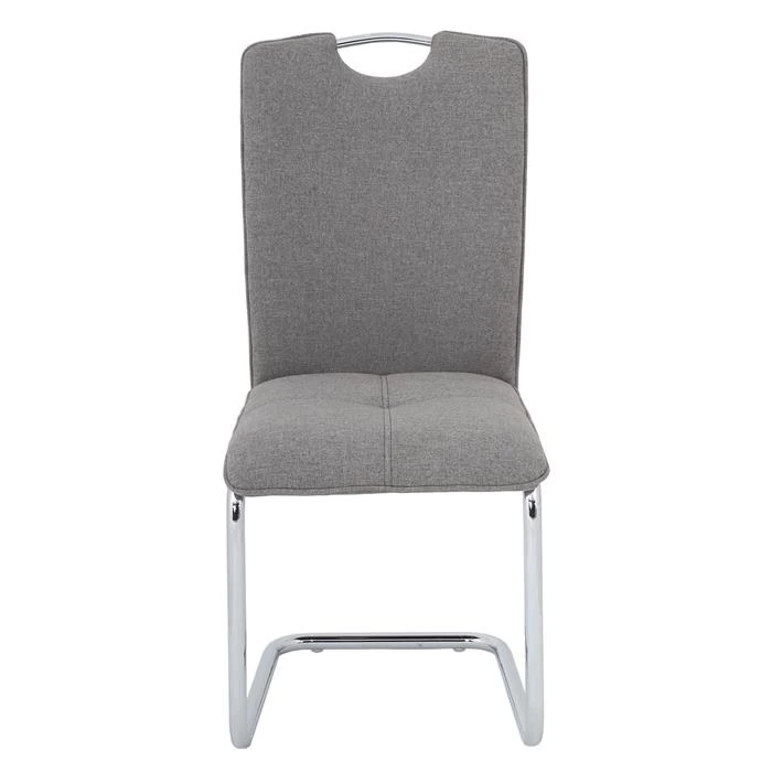 4er Set Schwingstuhl ELEONORA, Stoff Grau 3 4er Set Schwingstuhl ELEONORA, Stoff Grau – Bild 3