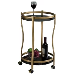 Servierwagen VEGA In Gold/schwarz