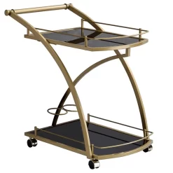 Servierwagen EVO In Gold Mit Schwarzem Glas 5 Servierwagen EVO In Gold Mit Schwarzem Glas -Berühmt Möbel 13807 2