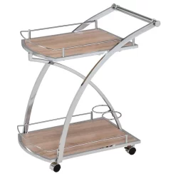 Servierwagen EVOLUTION In Wildeiche Und Chrom -Berühmt Möbel 13808 2