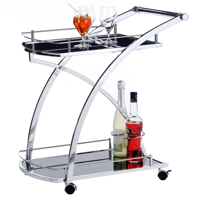 Servierwagen EVO In Schwarz Und Chrom 1 Servierwagen EVO In Schwarz Und Chrom