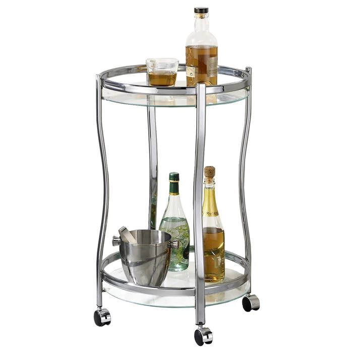 Servierwagen VEGA In Chrom/Klarglas 1 Servierwagen VEGA In Chrom/Klarglas