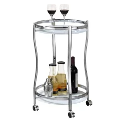 Servierwagen VEGA In Chrom/weiß