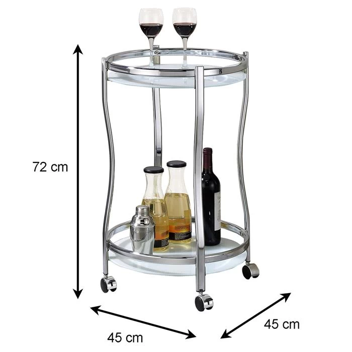 Servierwagen VEGA In Chrom/weiß 2 Servierwagen VEGA In Chrom/weiß – Bild 2