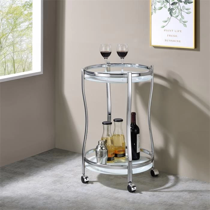 Servierwagen VEGA In Chrom/weiß 3 Servierwagen VEGA In Chrom/weiß – Bild 3