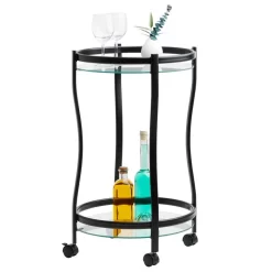 Servierwagen VEGA In Schwarz/Klarglas -Berühmt Möbel 13814 3