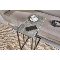 Beistelltisch DEBORA Rechteckig In Beton Dunkel 8 Beistelltisch DEBORA Rechteckig In Beton Dunkel -Berühmt Möbel 13846 A1