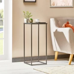 Blumenständer FLORA Aus Metall Tischplatte In Schwarz -Berühmt Möbel 13856 AC4