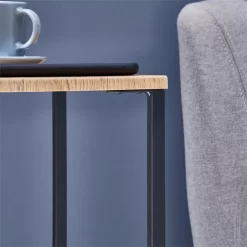 Blumenständer FLORA Aus Metall Tischplatte In Wildeiche -Berühmt Möbel 13857 AC5