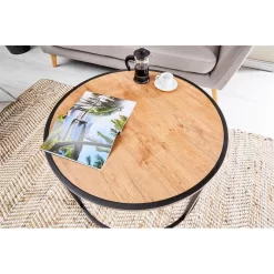 Couchtisch VASTO Rund In Schwarz Und Wildeiche 8 Couchtisch VASTO Rund In Schwarz Und Wildeiche -Berühmt Möbel 13907 A2