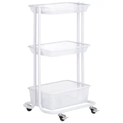 Küchenwagen VALIENTE Mit 3 Körben In Weiß