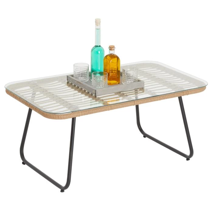 Beistelltisch BOREAL Mit Polyrattan 1 Beistelltisch BOREAL Mit Polyrattan