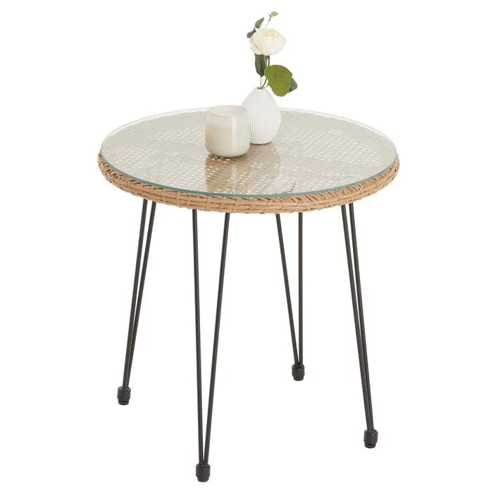 Beistelltisch PARAMO Mit Glasplatte 1 Beistelltisch PARAMO Mit Glasplatte