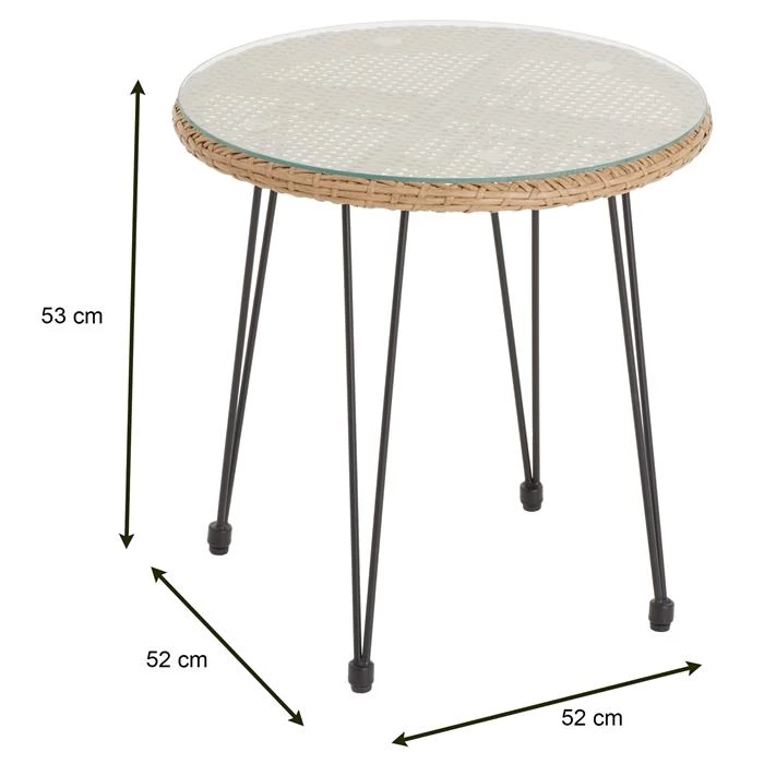 Beistelltisch PARAMO Mit Glasplatte 6 Beistelltisch PARAMO Mit Glasplatte – Bild 6