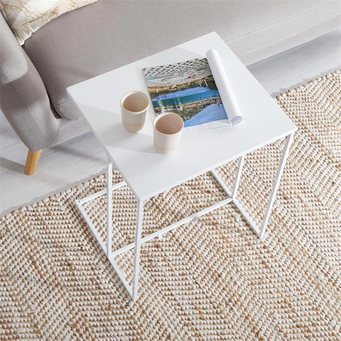 Beistelltisch VITORIO Rechteckig In Weiß 3 Beistelltisch VITORIO Rechteckig In Weiß – Bild 3