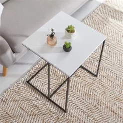 Beistelltisch VITORIO Rechteckig In Weiß/schwarz 8 Beistelltisch VITORIO Rechteckig In Weiß/schwarz -Berühmt Möbel 13958 AC3