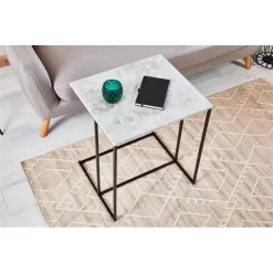 Beistelltisch VITORIO Rechteckig In Betonoptik/schwarz -Berühmt Möbel 13962 A3