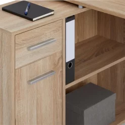 Eckschreibtisch ISOTTA Mit Regal In Sonoma Eiche -Berühmt Möbel 14711 2 N