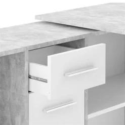 Eckschreibtisch DIEGO Mit Regal In Betonoptik/weiß 8 Eckschreibtisch DIEGO Mit Regal In Betonoptik/weiß -Berühmt Möbel 14712 3 N1