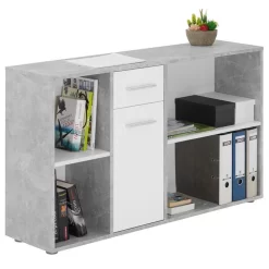 Eckschreibtisch DIEGO Mit Regal In Betonoptik/weiß 9 Eckschreibtisch DIEGO Mit Regal In Betonoptik/weiß -Berühmt Möbel 14712 4 N1