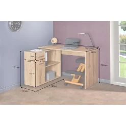 Eckschreibtisch ISOTTA Mit Regal In Wildeiche 9 Eckschreibtisch ISOTTA Mit Regal In Wildeiche -Berühmt Möbel 14728 A10