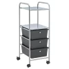 Rollcontainer GINA, 3 Schubladen & 2 Böden In Schwarz