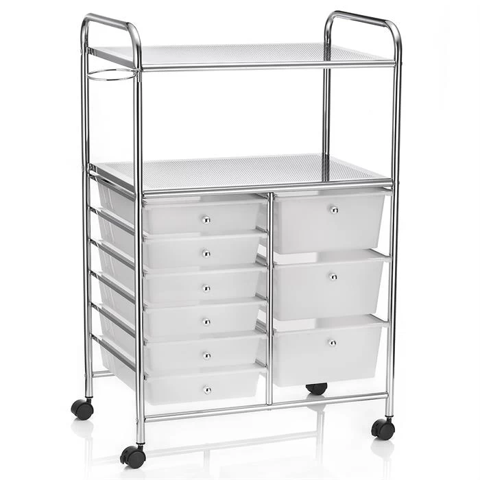 Badezimmerwagen MARITA Friseurwagen Mit 9 Schubladen, Weiß 2 Badezimmerwagen MARITA Friseurwagen Mit 9 Schubladen, Weiß – Bild 2