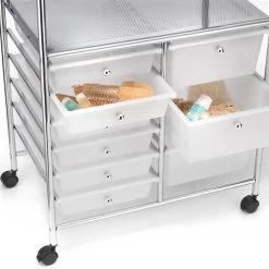 Badezimmerwagen MARITA Friseurwagen Mit 9 Schubladen, Weiß 9 Badezimmerwagen MARITA Friseurwagen Mit 9 Schubladen, Weiß -Berühmt Möbel 16042 3