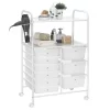 Badezimmerwagen MARITA Friseurwagen Mit 9 Schubladen, Weiß/weiß