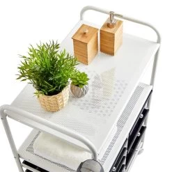 Badezimmerwagen MARITA Friseurwagen Mit 9 Schubladen, Weiß/schwarz -Berühmt Möbel 16045 2 N