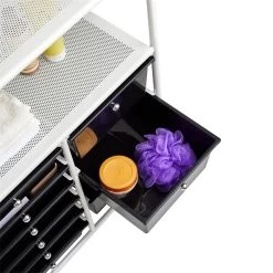 Badezimmerwagen MARITA Friseurwagen Mit 9 Schubladen, Weiß/schwarz -Berühmt Möbel 16045 5