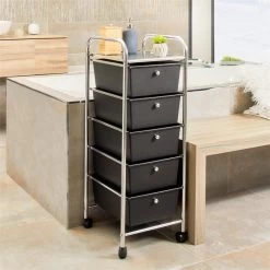 Rollcontainer GINA Mit 5 Schubladen In Chrom/schwarz 9 Rollcontainer GINA Mit 5 Schubladen In Chrom/schwarz -Berühmt Möbel 16068 A0 1N