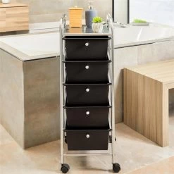 Rollcontainer GINA Mit 5 Schubladen In Chrom/schwarz 11 Rollcontainer GINA Mit 5 Schubladen In Chrom/schwarz -Berühmt Möbel 16068 A0 2N