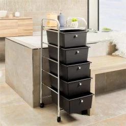 Rollcontainer GINA Mit 5 Schubladen In Chrom/schwarz 10 Rollcontainer GINA Mit 5 Schubladen In Chrom/schwarz -Berühmt Möbel 16068 A0 3N