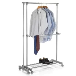 Rollgarderobe LONDON Chrom/grau Höhenverstellbar 7 Rollgarderobe LONDON Chrom/grau Höhenverstellbar -Berühmt Möbel 18230 2 N1