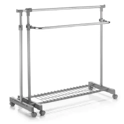 Rollgarderobe LONDON Chrom/grau Höhenverstellbar 8 Rollgarderobe LONDON Chrom/grau Höhenverstellbar -Berühmt Möbel 18230 3 N1