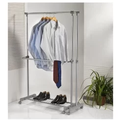 Rollgarderobe LONDON Chrom/grau Höhenverstellbar 9 Rollgarderobe LONDON Chrom/grau Höhenverstellbar -Berühmt Möbel 18230 4