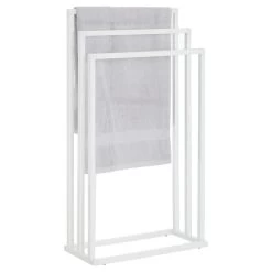 Handtuchhalter KUNO Weiß Mit 3 Handtuchstangen