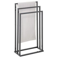 Handtuchhalter KUNO Grau Mit 3 Handtuchstangen